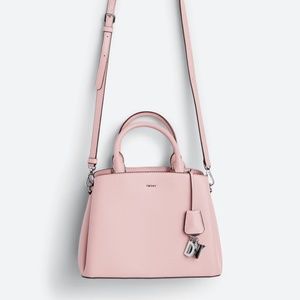 DKNY Paige Medium Satchel with gold hardware